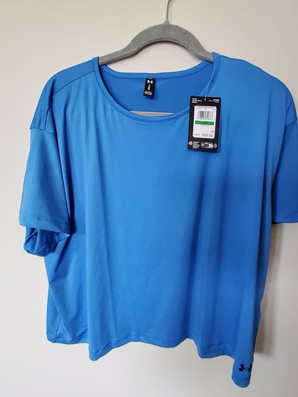 Under Armour Light Blue Workout wear T shirt Size L